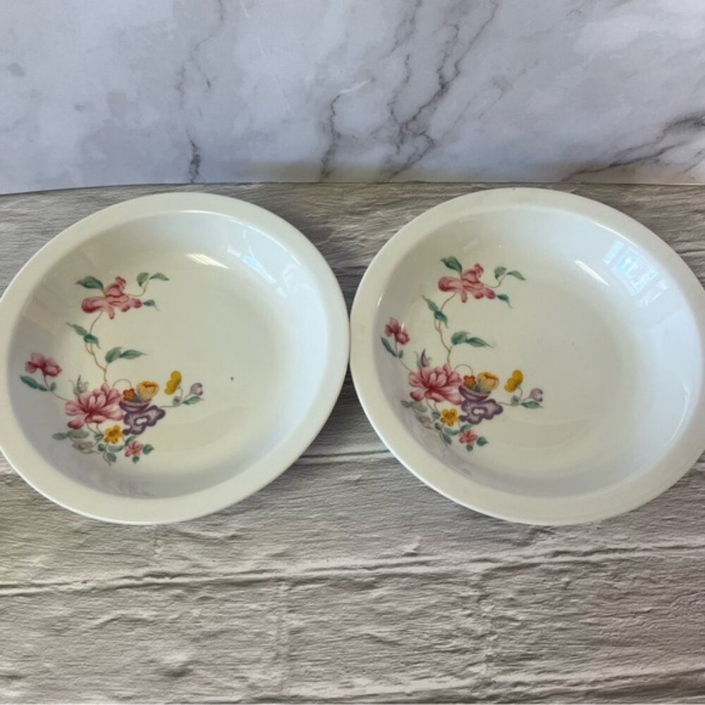 Bareuther Waldsassen Bavaria Germany Floral Serving Salad Bowls 172 Set of 2